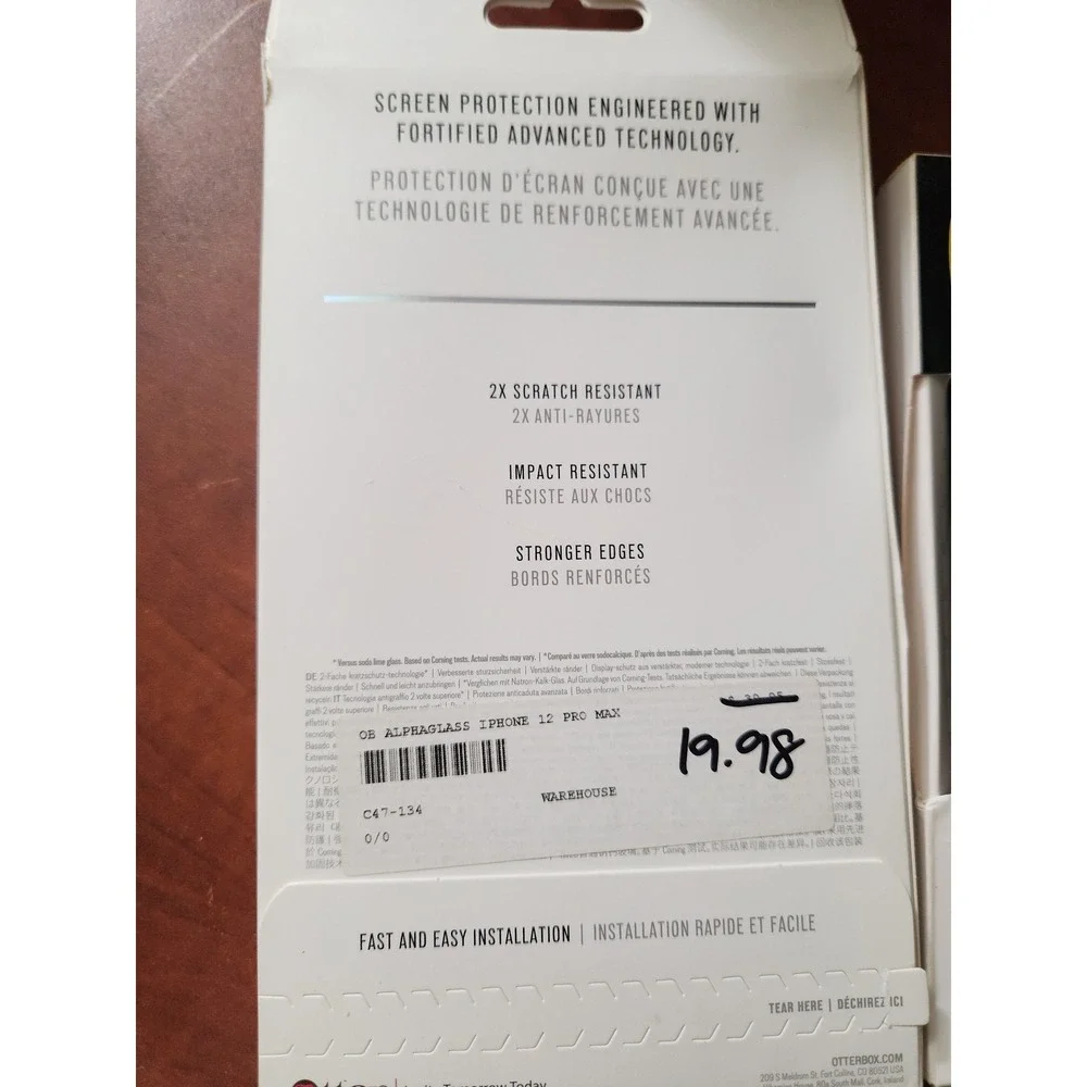 OtterBox iPhone 12 Pro Max Symmetry Case and Alpha Glass Screen Protector Bundle
